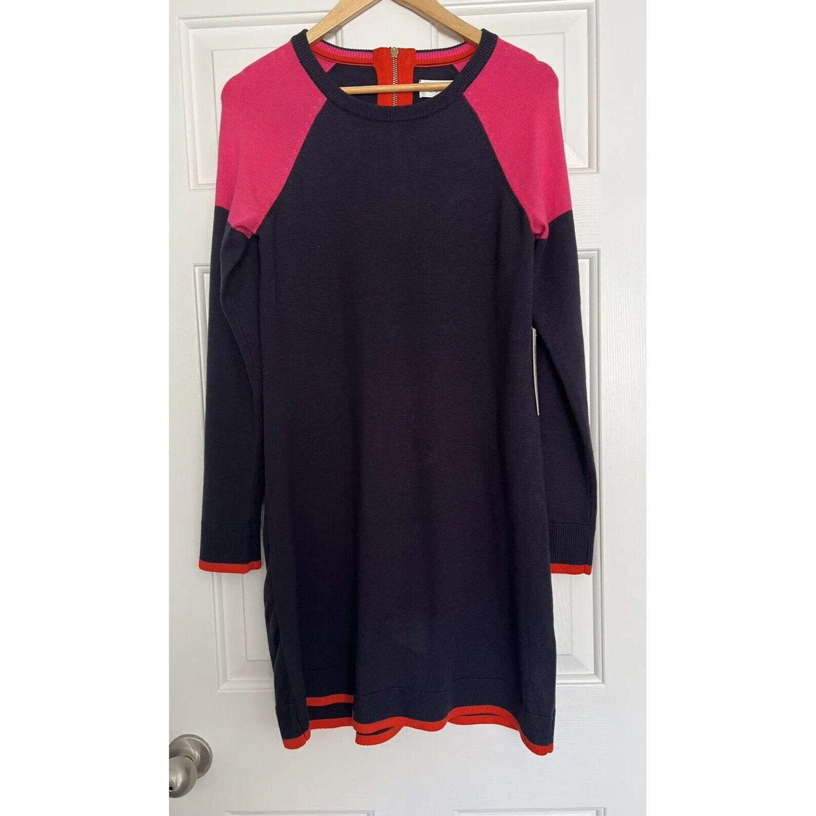 Eliza J Navy Sweater Dress Size Medium Nwt Navy Blue Colorblock